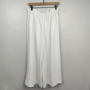 Rachel Comey Monterey Pants Womens 2 White Pull On Wide Leg Crepe Relaxed Preppy